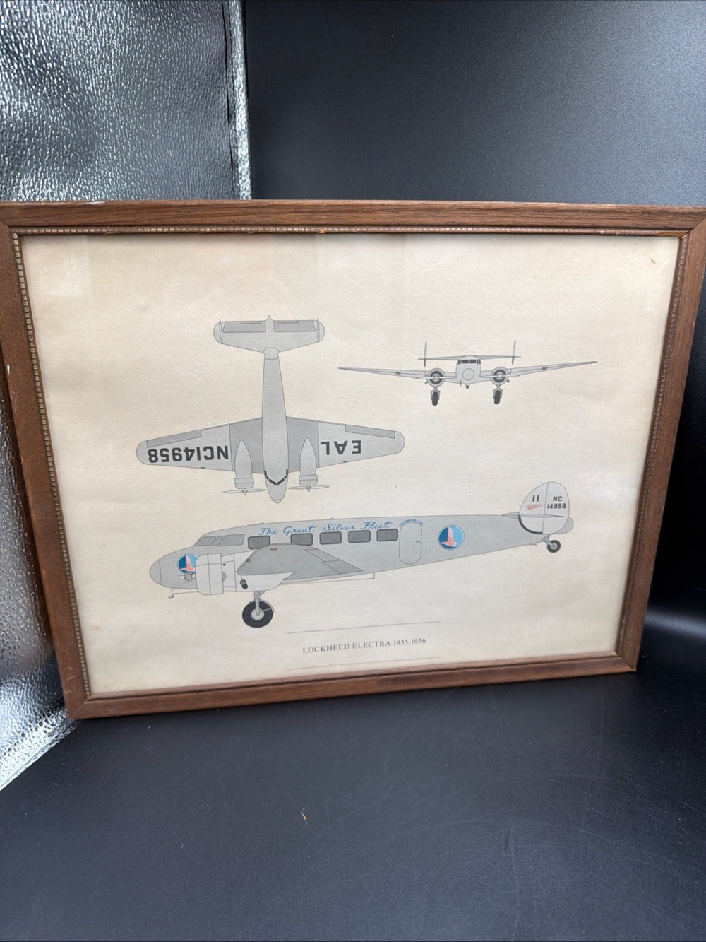 Vintage Lockheed Electra 1935-1936 Plane Frame Print